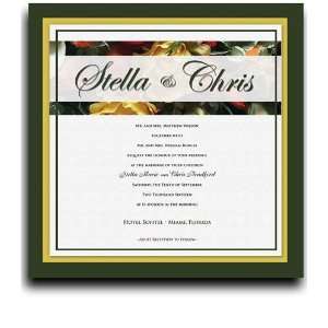   Square Wedding Invitations   Spring Garden Bouquet: Office Products