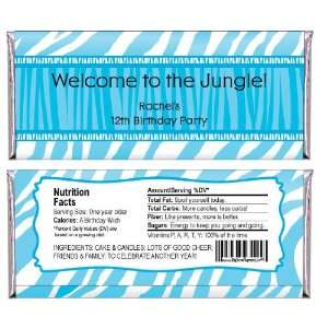   Zebra   Personalized Candy Bar Wrapper Birthday Party Favors: Baby