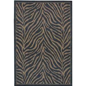   Zebra 1514/0121 76 x 76 Black / Cocoa Square Area Rug: Furniture