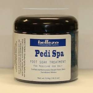  Belleza Pedicure Foot Salt Soak Minty Blue 18 oz 