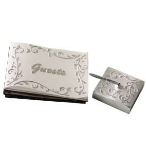  Lenox Opal Innocence Guest Book with Pen: Kitchen & Dining