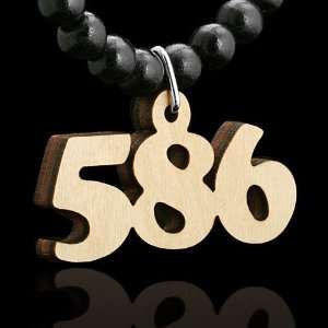  Mens Illegal Parking 586 Wooden Police Code Necklace 