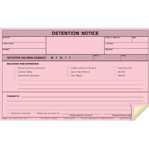   : School Smart Detention Notice Forms   Pack of 100: Office Products