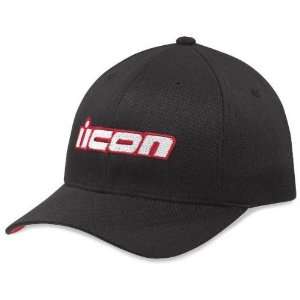    Icon Slant Hat Black Small/Medium S/M 2501 0290: Automotive