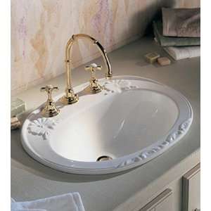   Herbeau Bath Sink   Self Rimming Charlotte 0406 10 1: Home Improvement