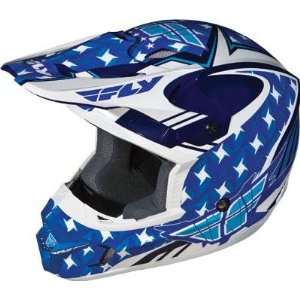 Fly Racing Kinetic Helmet, Blue/White Flash, Size Segment: Youth, Size 
