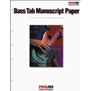  ProLine Bass Tab Blank Manuscript Paper: Musical 