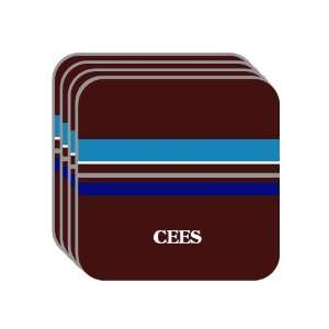 Personal Name Gift   CEES Set of 4 Mini Mousepad Coasters (blue 