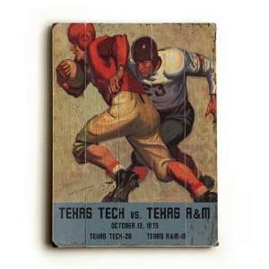  Texas Tech vs Texas A&M Wood Sign