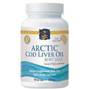  Nordic Naturals  Arctic Cod Liver Oil, 1000mg, Lemon, 90 