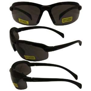  Avis C 2000 Safety Glasses Black Frames Smoke Lens ANSI 