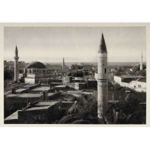  1937 Minarets Turkish Quarter Rhodes Greek Island Town 