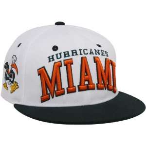 Zephyr Miami Hurricanes White Green Superstar Snapback Hat:  