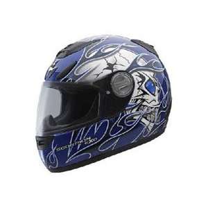   Scorpion EXO 700 Crackhead Blue Graphic Helmets X Large Crackhead Blue