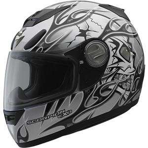  Scorpion EXO 700 Crackhead Helmet   2X Large/Silver 