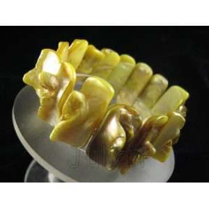  Unique Designed Yellow Sea Shell Bracelet H005a Arts 