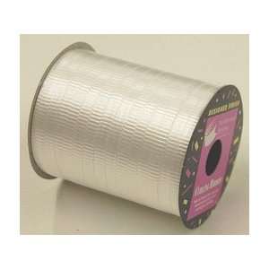  Mayflower 11589 50 Foot Poly Ribbon   White Pack Of 12 
