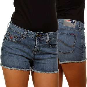   New England Patriots Ladies Tight End Jean Shorts: Sports & Outdoors