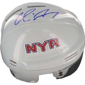  Chris Drury New York Rangers Autographed White Mini Helmet 