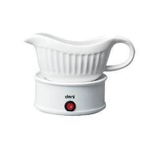  Deni 15501 Electric Gravy Boat with Warming Plate, White 