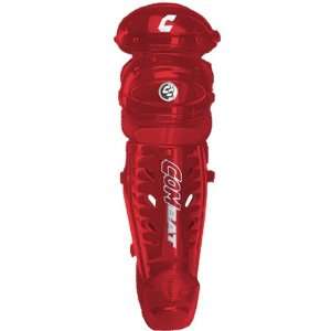  Combat Fastpitch Leg Guard Protectors RED YOUTH 12: Sports 