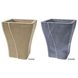  Square Wave Planter   15 diameter, Granite Color Patio 