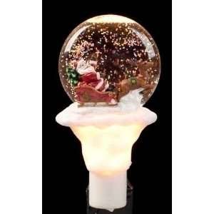  Club Pack of 12 Glitter Disk Santa and Sleigh Bubble Light 