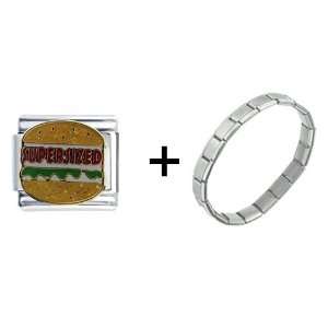  Supersized Hamburger Italian Charm: Pugster: Jewelry