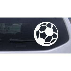 Soccer Ball Sports Car Window Wall Laptop Decal Sticker    White 6in X 