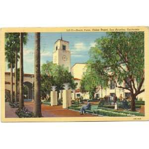  1940s Vintage Railroad Postcard South Patio   Union Depot 