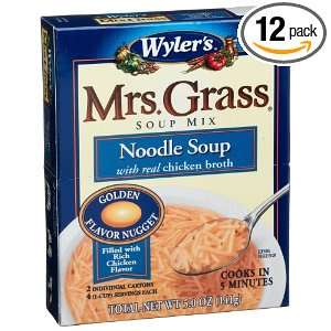 Mrs. Grass Chicken Noodle Soup Mix with Real Chicken Broth, 5 Ounce 