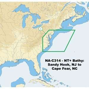  C MAP NT NA C314   Sandy Hook Cape Fear: Bathy   C Card 