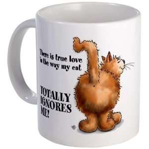  My cat ignores me Funny Mug by CafePress: Kitchen & Dining