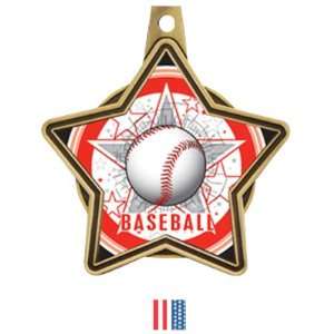  Hasty Awards All Star Insert Custom Baseball Medals GOLD 
