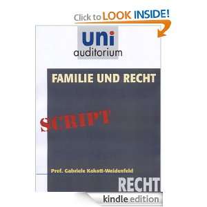 Familie und Recht Recht (German Edition) Gabriele Kokott Weidenfeld 
