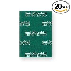  Tough Guy 2NTJ4 Antimicrobial Scouring Pad, Green, PK 20 