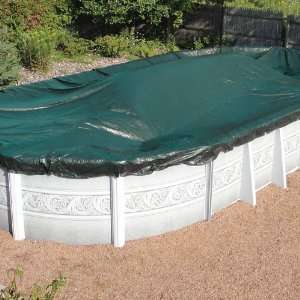  16 x 32 Oval Solid Winter Pool Cover: Patio, Lawn 