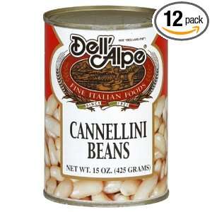 Dell Alpe Cannelini Beans, 15 ounces (Pack of12)  Grocery 