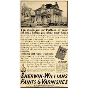  1911 Ad Sherwin Williams Paints & Varnishes Home Decor 
