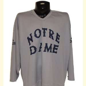  Notre Dame Hockey Grey/White Practice Jersey   New 