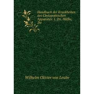   Apparates I. 2te. HÃ¤lfte. 2te . Wilhelm Olivier von Leube Books