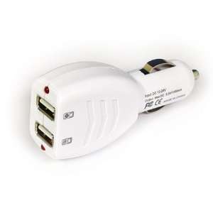  HPF (TM) White 2 Ports Dual USB Car Charger For Trophy 