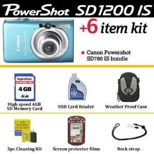  Canon Powershot SD1200 IS Blue 10.0 Megapixel 3x Optical 