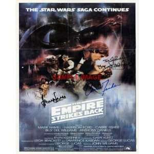  STAR WARS Empire Strikes Back AUTOGRAPHED poster 