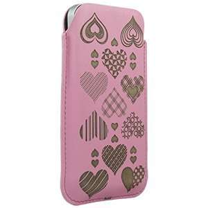  Skinit Break Your Heart Pink Leather Pouch for Apple 