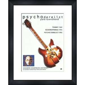  WHO Pete Townsend   Psycho Derelict   Custom Framed 