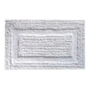   Etc 21 by 34 Inch Cotton Beau Rivage Bath Rug, White: Home & Kitchen