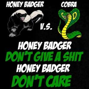 Honey Badger Dont Dont Care Vs. Cobra Funny T Shirt  