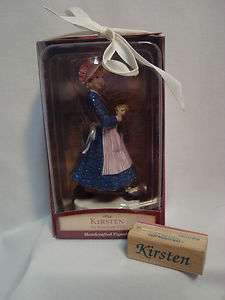   Hallmark American Girl Figurine Kirsten & Kirsten Rubber Stamp!  