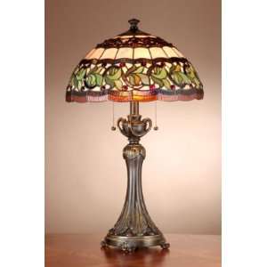  Dale Tiffany Aldridge Tiffany Table Lamp with Antique Bell 